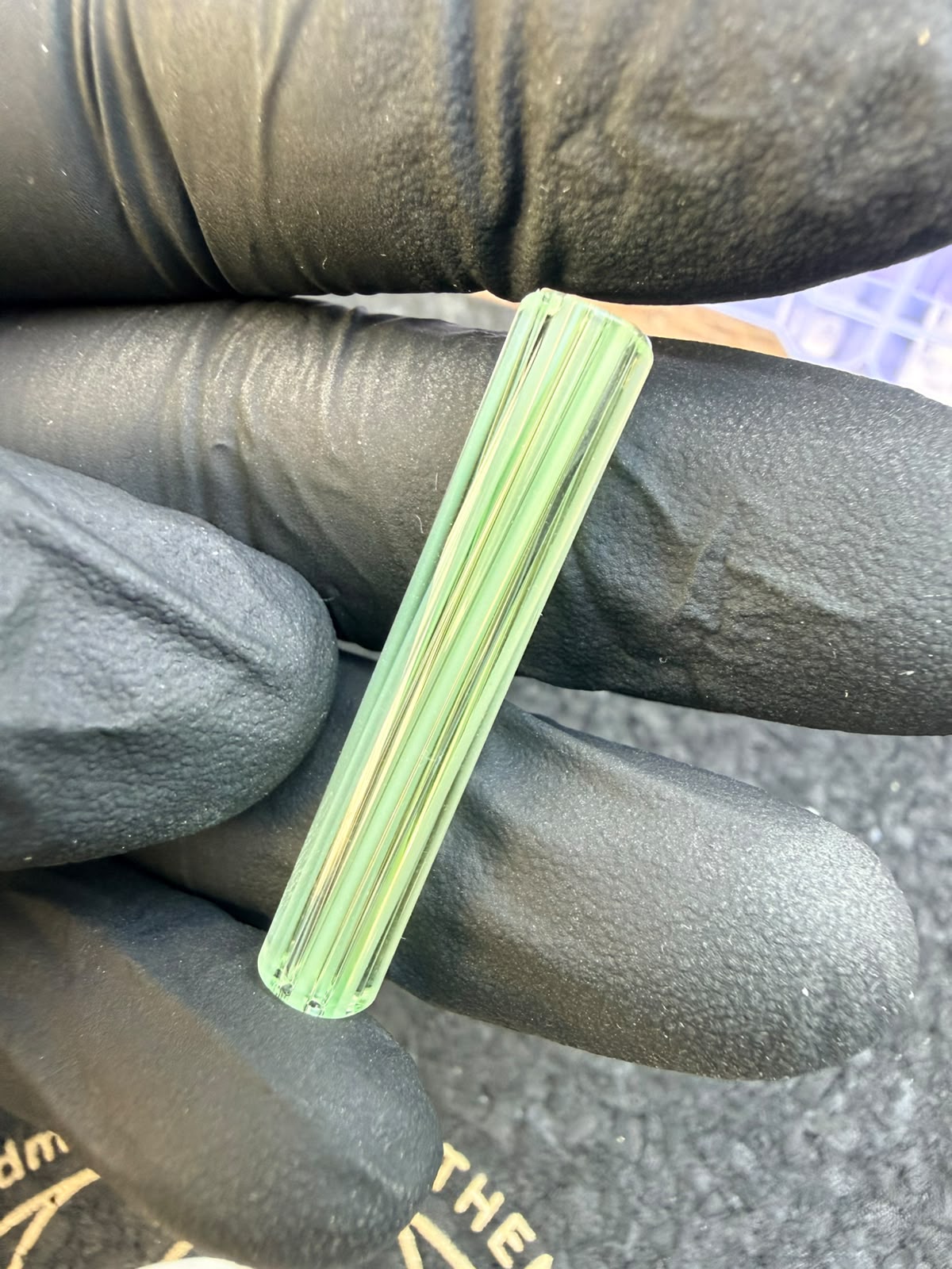 Filtro de vidrio Meccas Multihole – Verde claro / Rayas blancas - 6,3 mm