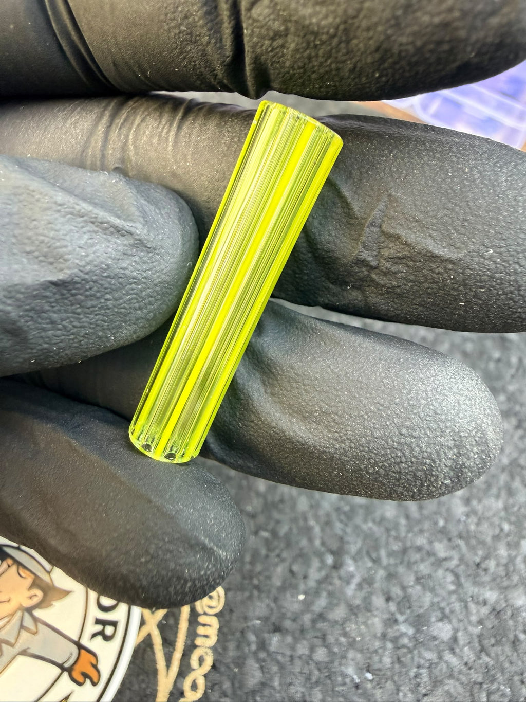 Meccas Glass Multihole Filtertip – Light Green / Sonnengelb - 7 mm