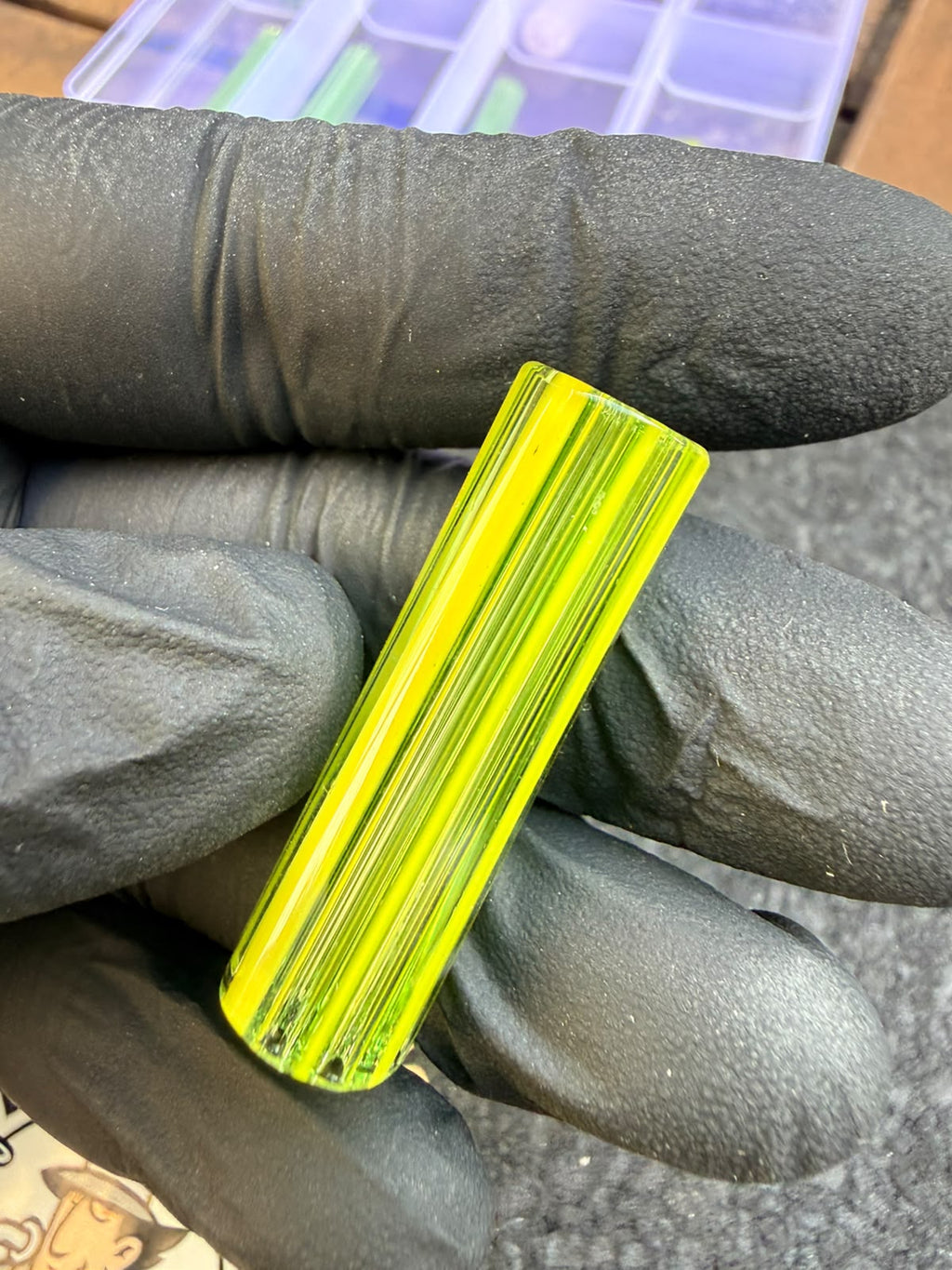 Meccas Glass Multihole Filtertip – Light Green / Sonnengelb - 11,2 mm